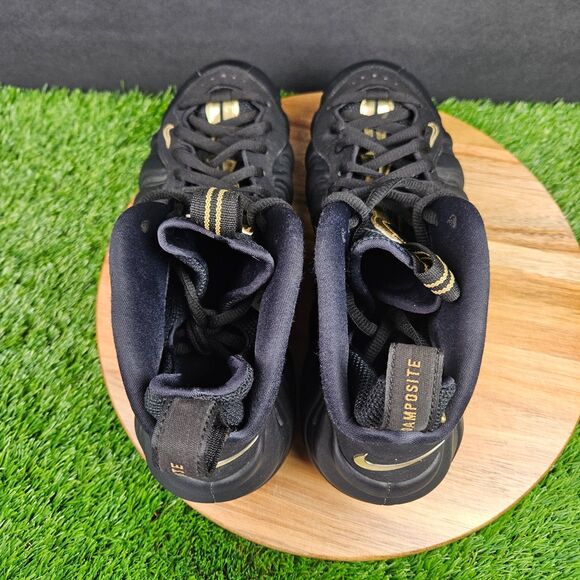 Nike Air Foamposite Pro Shoes Mens Size 9 Black Metallic Gold Sneaker 624041-009 main image 5